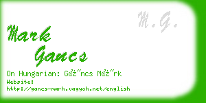 mark gancs business card